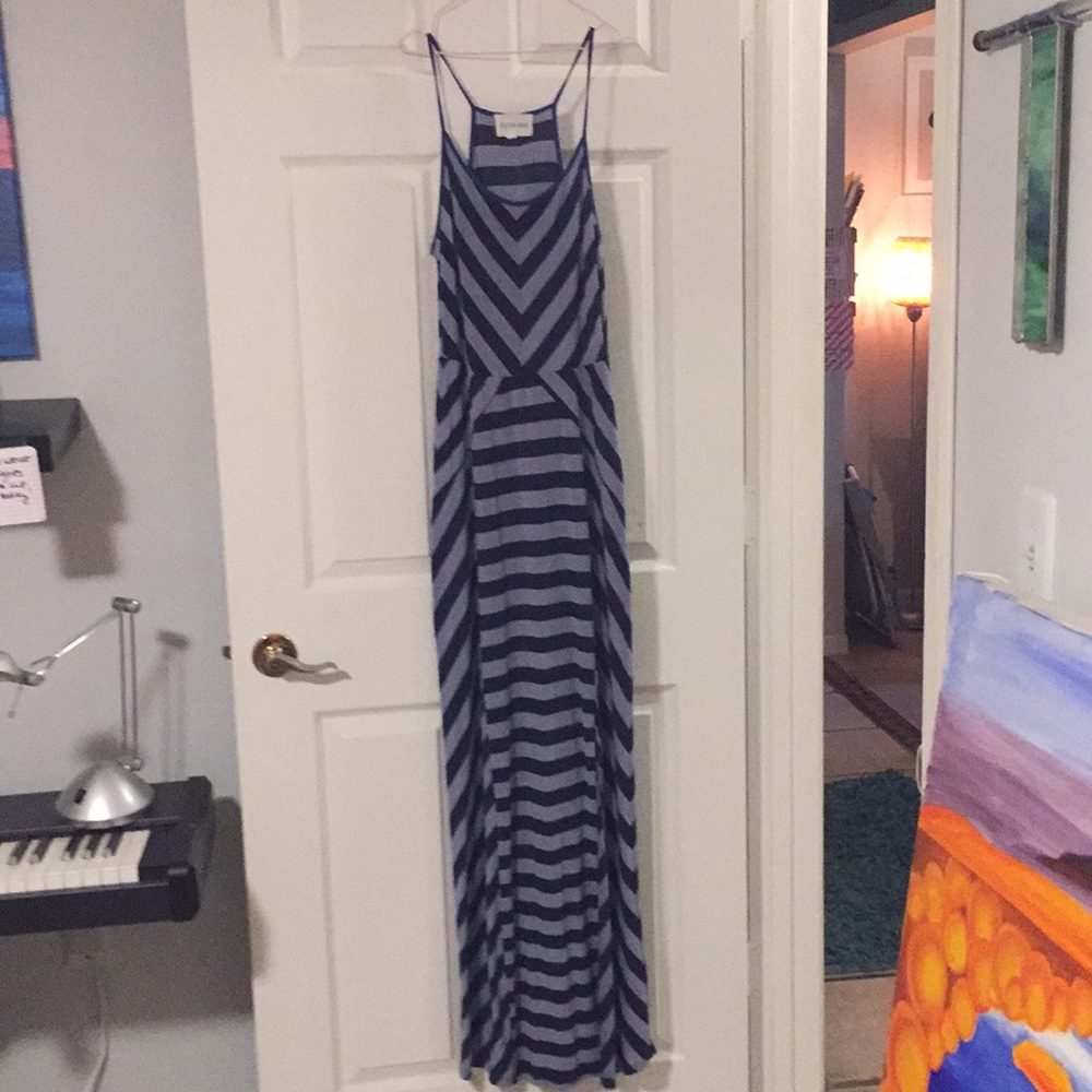 Blue Striped Comfy Maxi